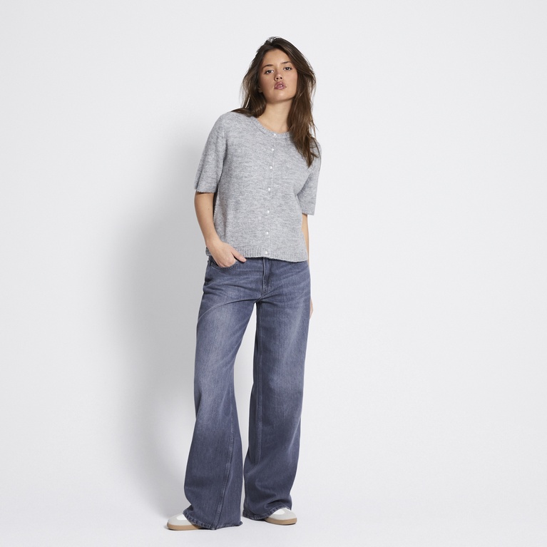 Basic short sleeve knit cardigan "Margot"